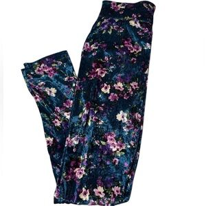 Floral Velvet Leggings